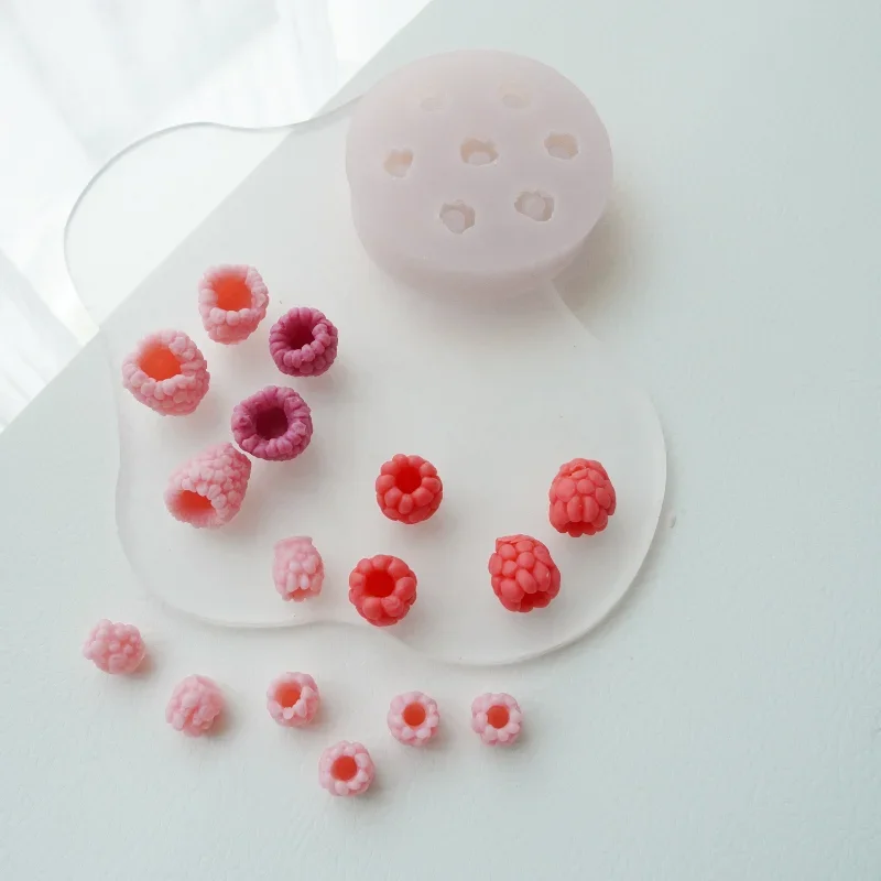 Raspberry Molds Wild Strawberry Simulation Fruit Silicone Mold Chocolate Baking Cake Aroma Candle Mold Cake Decorating Tools