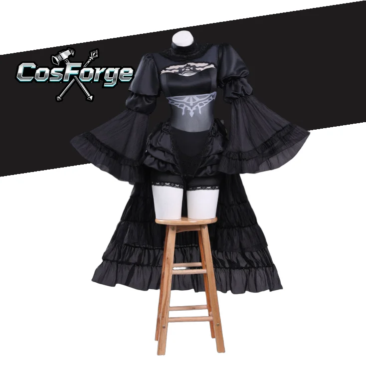 

YoRHa 2B Black Dress Cosplay Costume Headband As No.2 Type-B Uniform for Women Halloween Carnival Anime Game NieR Reincarnation