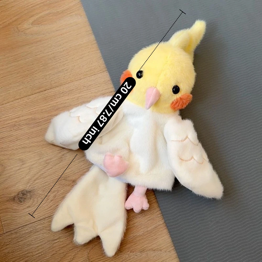 Miękka pluszowa pacynka na rękę Ptak Papuga Niedźwiedzia Cosplay Pluszowa Lalka 20cm Niedźwiedź Papuga Puszysta Lalka Papuga Dla Dzieci