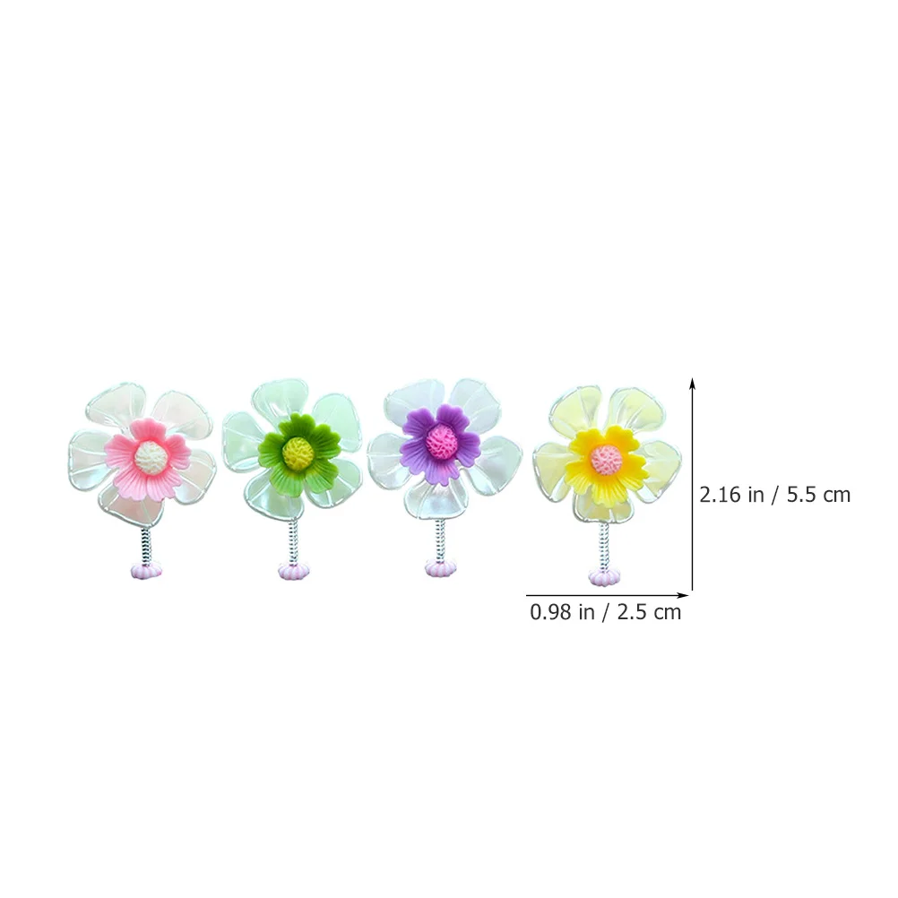 

5Pcs Realistic Mini Shaking Head Flower Car Dashboard Decoration Small Flower Adornments for Car Interior Auto Ornament