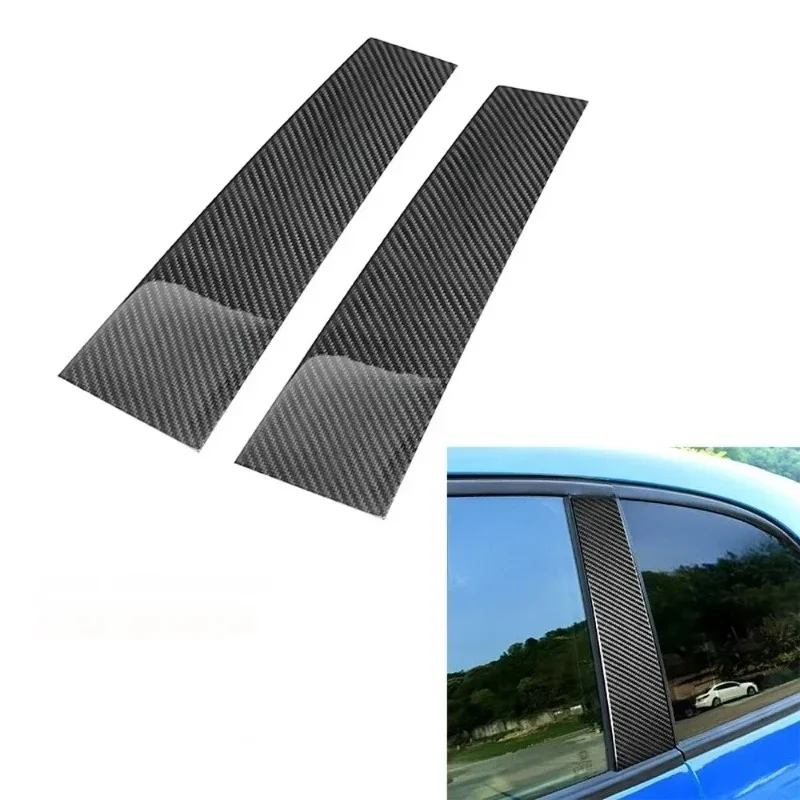 Para FIAT 500 Para Abarth, Kit de Accesorios de Carrocería Exterior de Fibra de Carbono Real Seca 12-2024, Incluye Panel Triangular del Pilar A y Panel del Pilar B