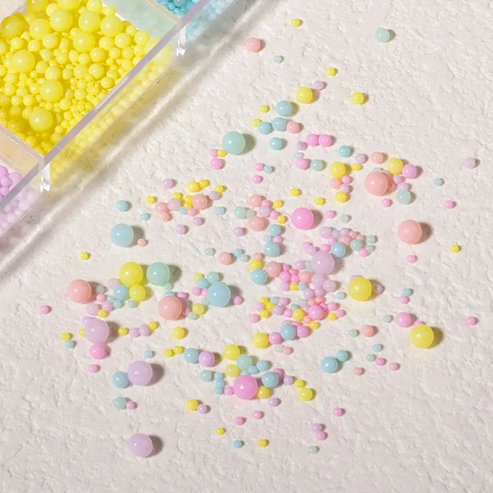 Fazendo diy artesanato acessórios de manicure encantos do prego arte do prego strass macaron cor bolha contas 3d decoração da arte do prego