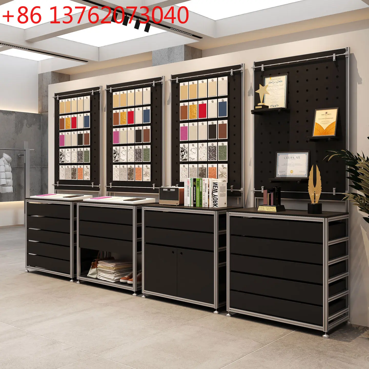 

Ocean plate aluminum profile floor display shelf shelf storage exhibition bookshelf