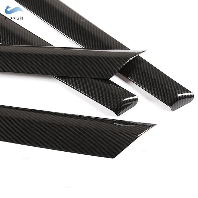 For BMW X3 F25 X4 F26 2011 2012 2013 2014 2015 2016 2017 Door Panel Window Strips Cover ABS Carbon Style Trim Inner Accessories