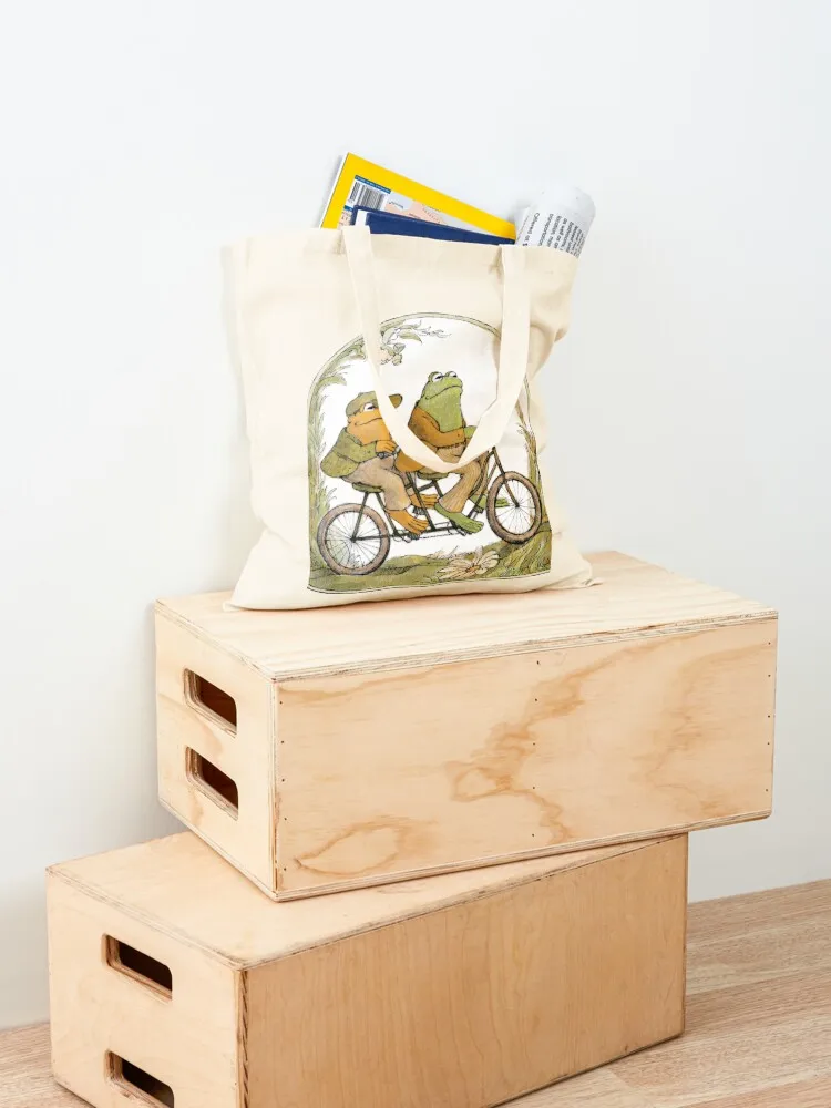 Frog and Toad on a bike (Frog and Toad Book) Tote Bag Women's bag Big bag cute tote
