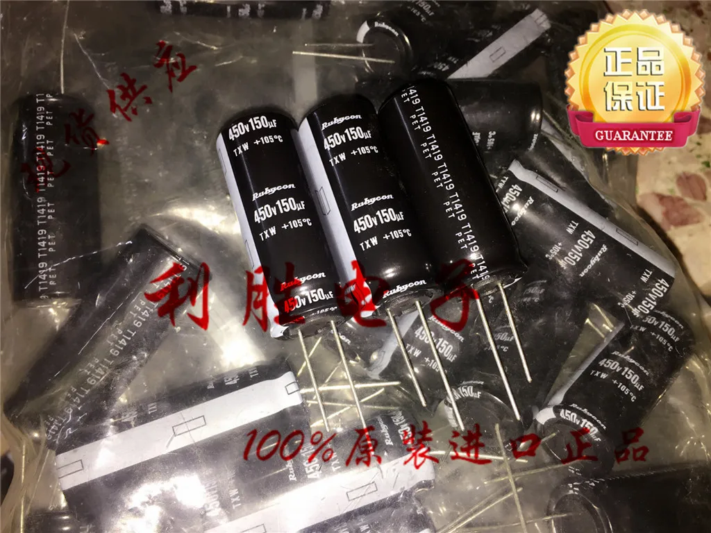 

10PCS NEW RUBYCON TXW 450V150UF 18X45MM 150UF 450V Aluminum electrolytic capacitors 150uF/450v 105 degrees