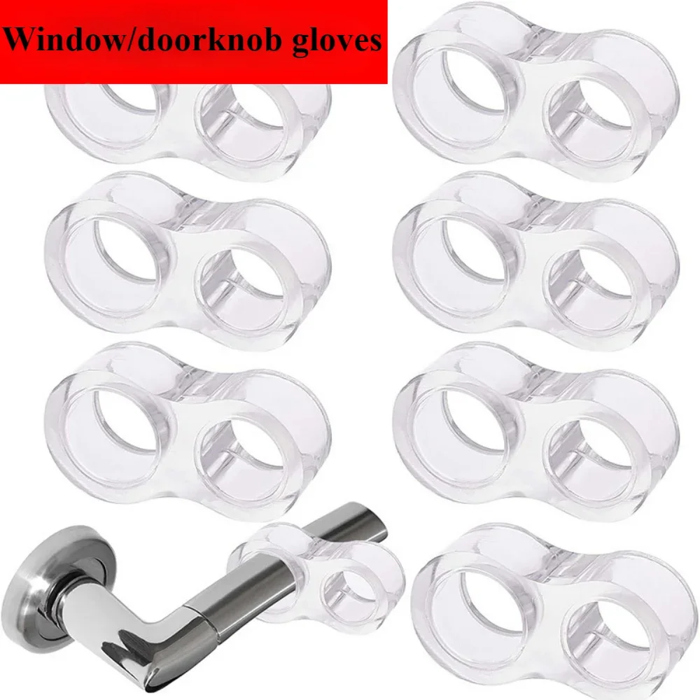 1/10Pcs Door Stop Impact-free Anti-collision Ring Door Handle Buffer Wall Protection Pad Transparent Door Handle Buffer for Wall