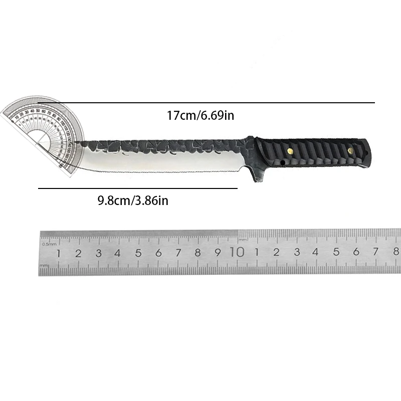 Multi-purpose outdoor military tactical knife, EDC fixed blade knife and sheath, camping survival knife, hunting knife