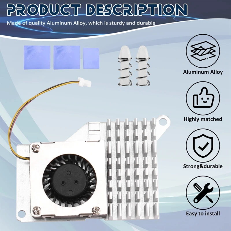 For Raspberry Pi 5 Pi5 Active Cooler With Speed Cooling Fan Radiator Heatsink