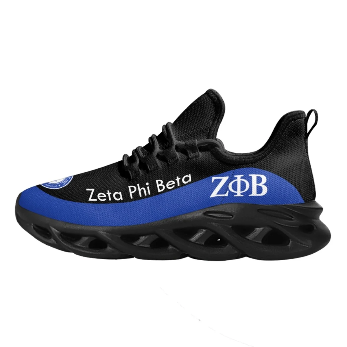INSTANTARTS Zeta Phi Beta Design Ladies Mesh Shoes Breathable Cushioning Sneakers Lightweight Lace-up Platform Footwear Gifts