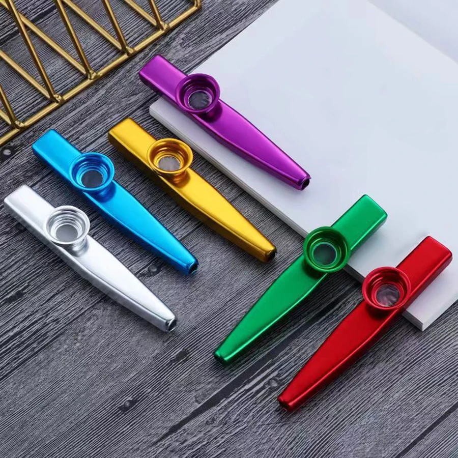 12cm Metal Kazoo Durable Unconventional Vocal Music Instruments Stage Performance Background Synthetic Music Instruments