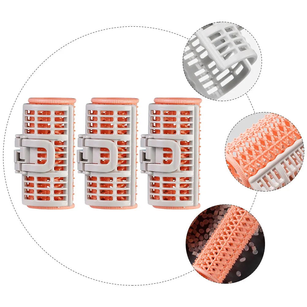 3 قطعة مقاطع Bang بكرو قبضة ذاتية بكرات تصفيف الشعر ل الانفجارات الهوائية ذيول الجذر أدوات تصفيف الشعر بدون حرارة بكرو تشكيل الشعر