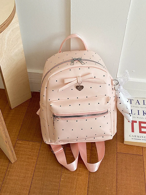 2026 Early Autumn Polka Dot Single Shoulder Bag Lightweight Travel Backpack Large Capacity  Double Shoulder Bag for Women