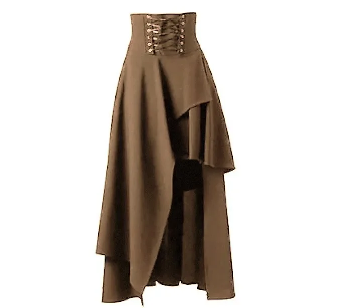 

Medieval Cosplay Renaissance Gothic Steampunk Clothes Viking Pirate Costumes Halloween Carnival Vintage Dress Up Hem Maxi Skirt