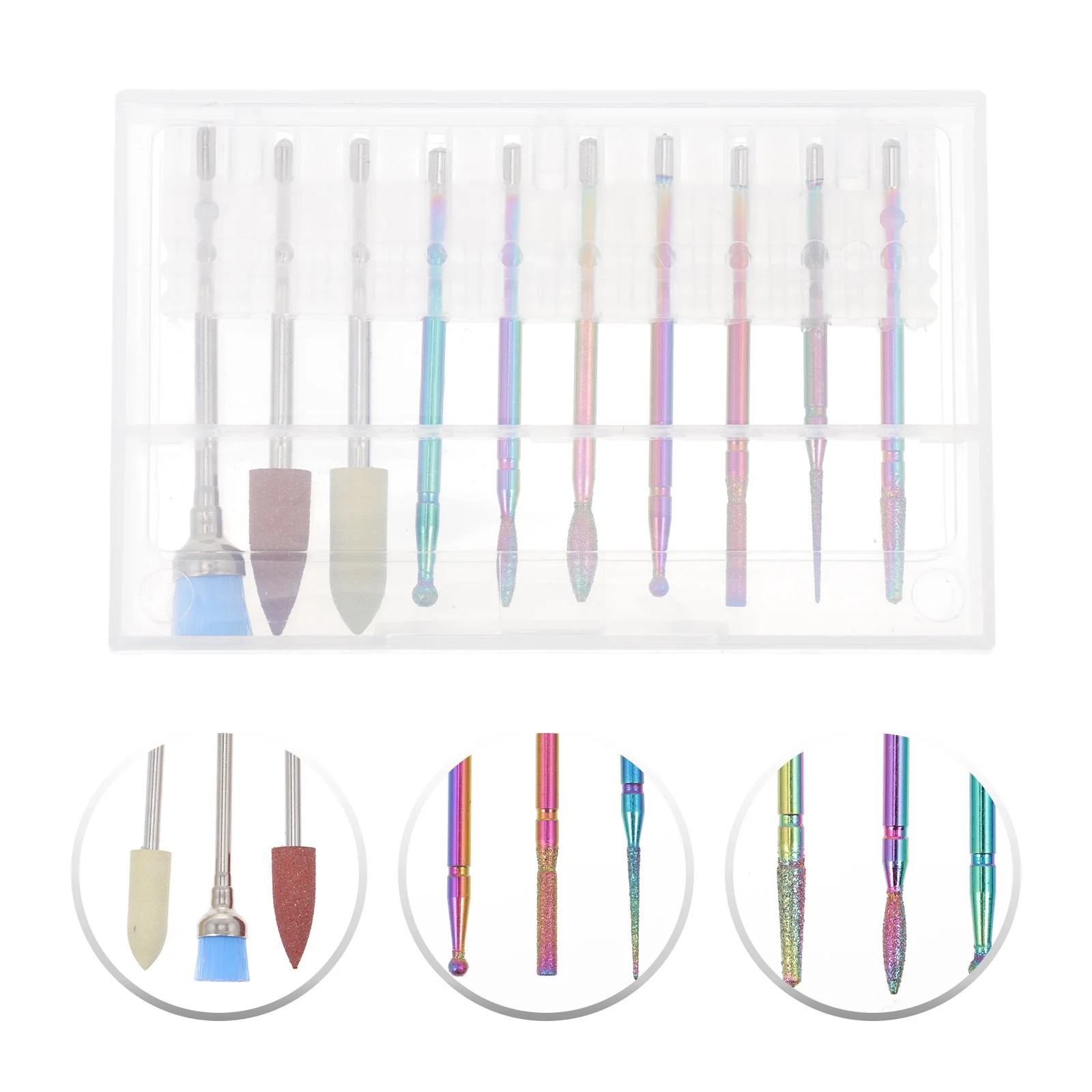 

1 комплект шлифовальных головок для ногтей, набор прочных маникюрных пилочек для дизайна ногтей, чистый уход, эффективная дрель для педикюра для удаления омертвевшей кожи