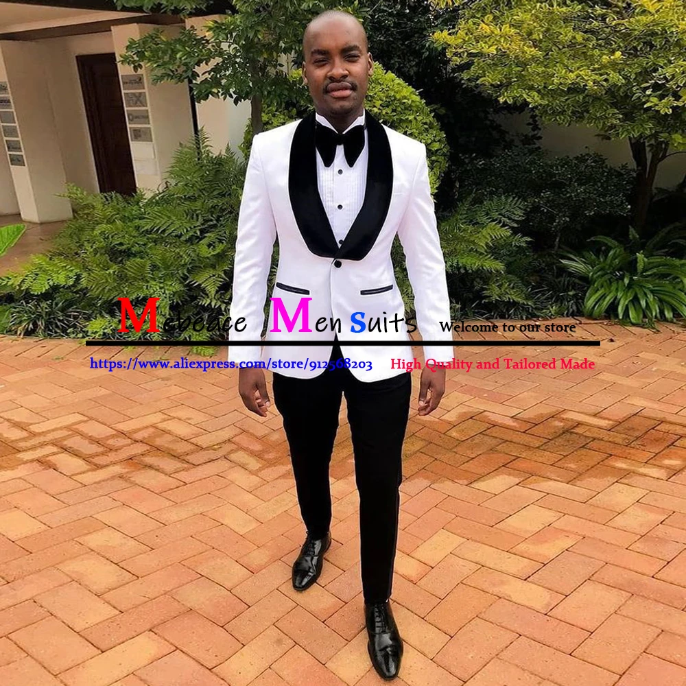 

Latest Coat Pant Designs Tuxedo Men Suit Set Slim Fit White Blazer Groom Wedding Party Prom Suits Terno Masculino (Jacket+Pants)