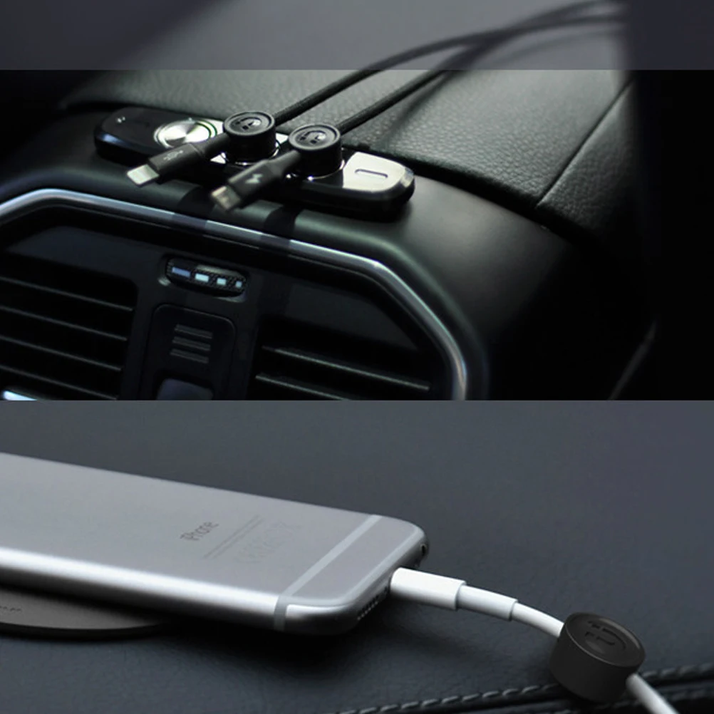 

Magnetic Cable Organizer Wire Cables Desk Usb Protector Holder Adhesive and Chargers for Clips Clamp