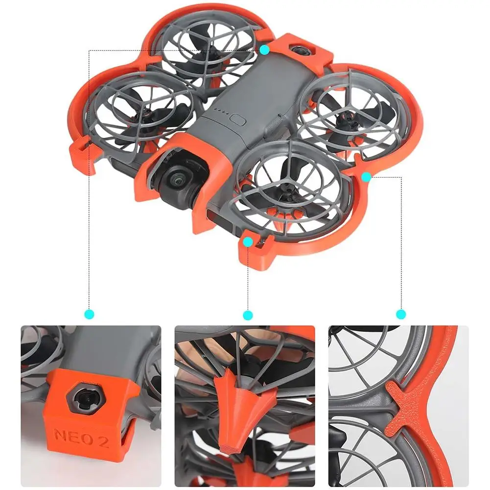 غطاء حماية للشفرة حلقة مضادة للتصادم لـ DJI NEO2 - حلزوني تغطية كاملة شفرة حماية حلقة الطائرة بدون طيار المروحة المضادة للتصادم