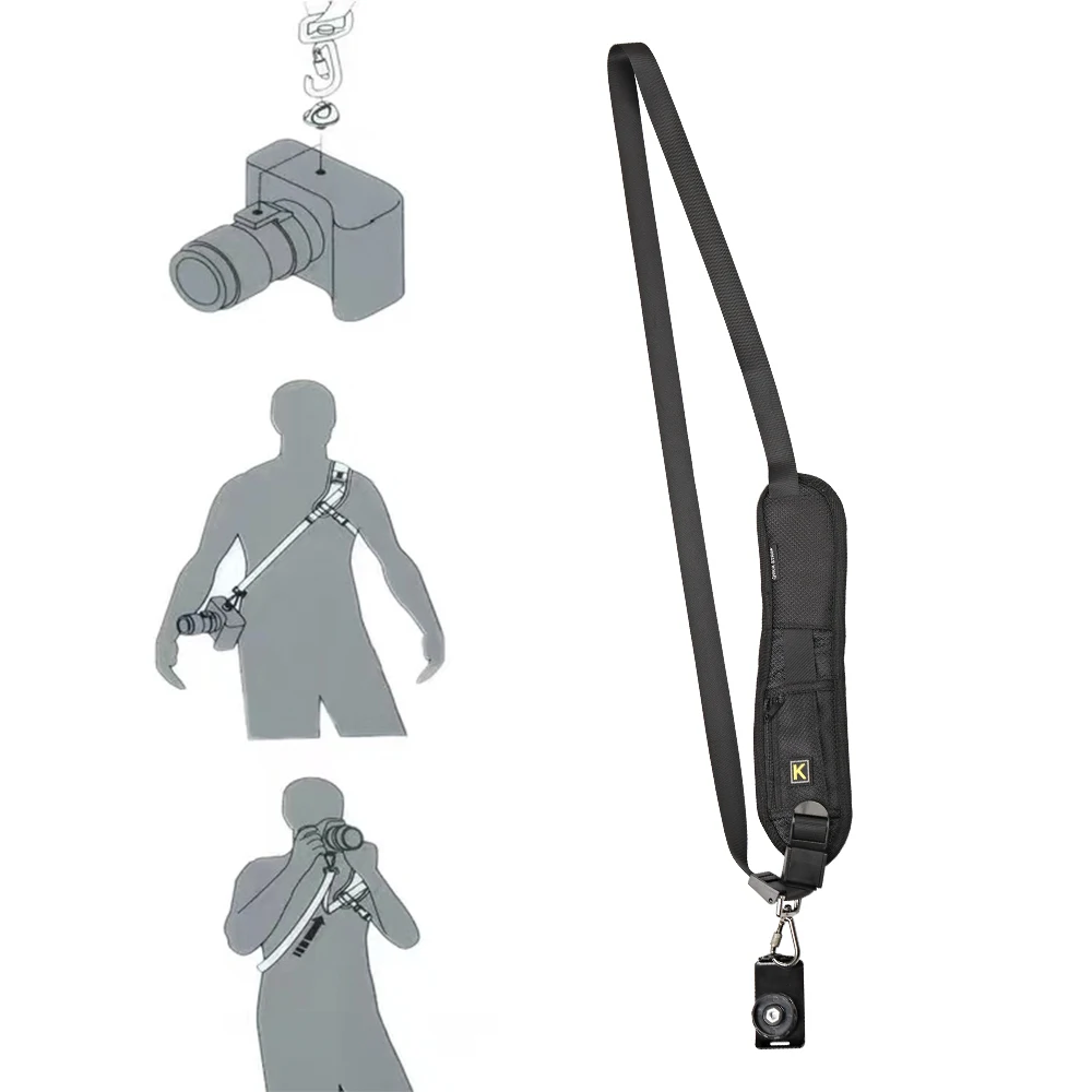 

SH Carry Camera Strap Portable Shoulder Quick Carry Speed Sling Soft Shoulder Sling Belt Neck Strap For Canon Nikon Camera DSLR