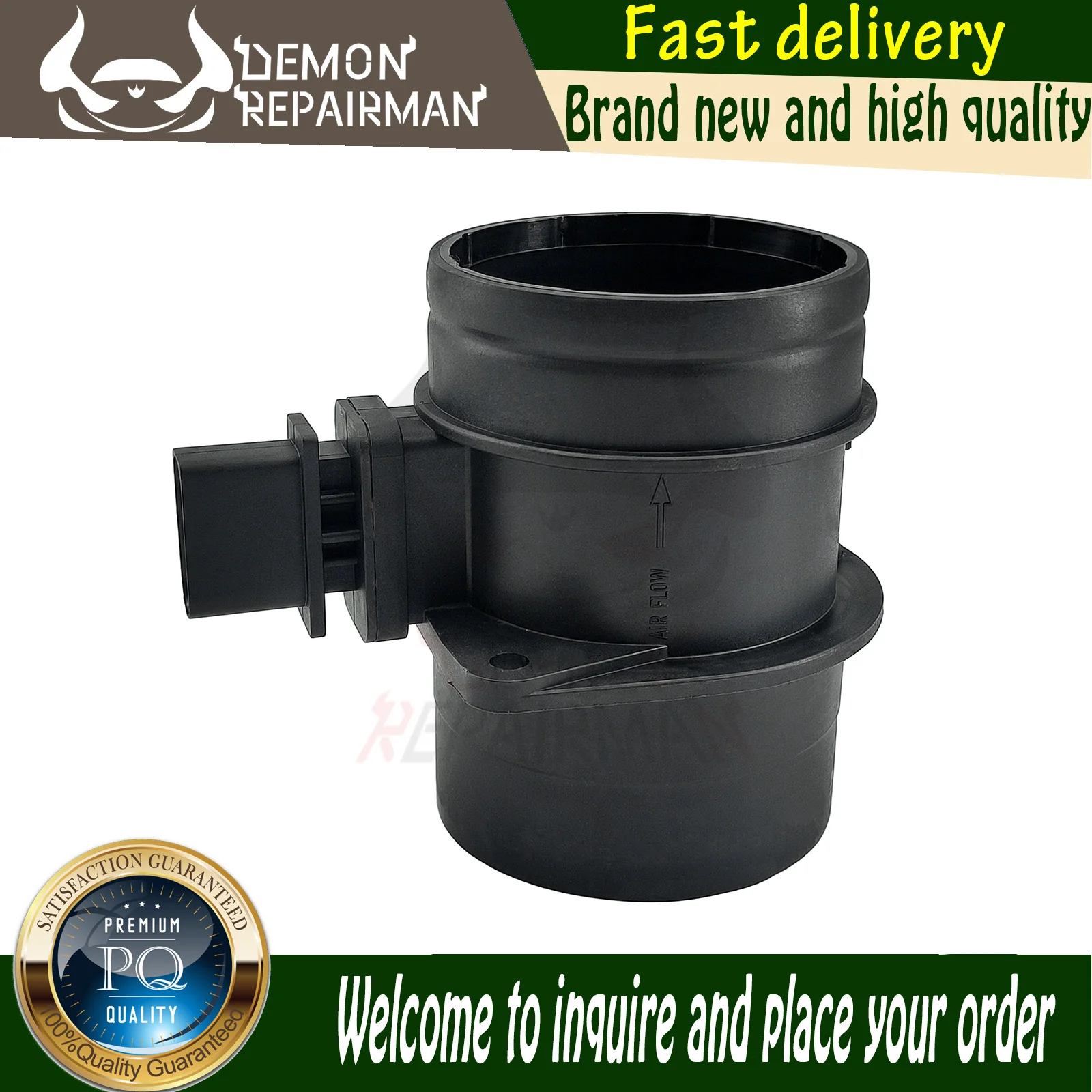 

0281 002 735 New Mass Air Flow Maf Sensor Compatible With VW TOURAN Jetta BORA EOS GOLF Audi A3 A4 A5 A6 Q5 2.0L MAF20209T 30321