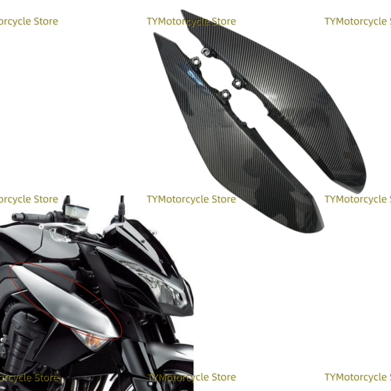 

Carbon fiber coating Front Side Inner Air Intake Ram Fairing Cowling Fit For KAWASAKI Z1000 2010 2011 2012 2013