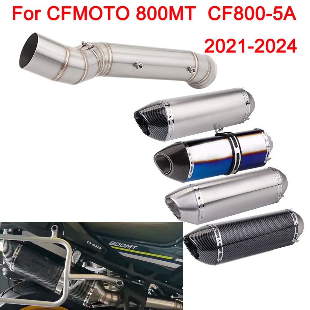 Motorrad Auspuff Mittelrohr Link Rohr Slip On Für CFMOTO 800MT 800 mt CF800-5A 2021 2022 2023 2024