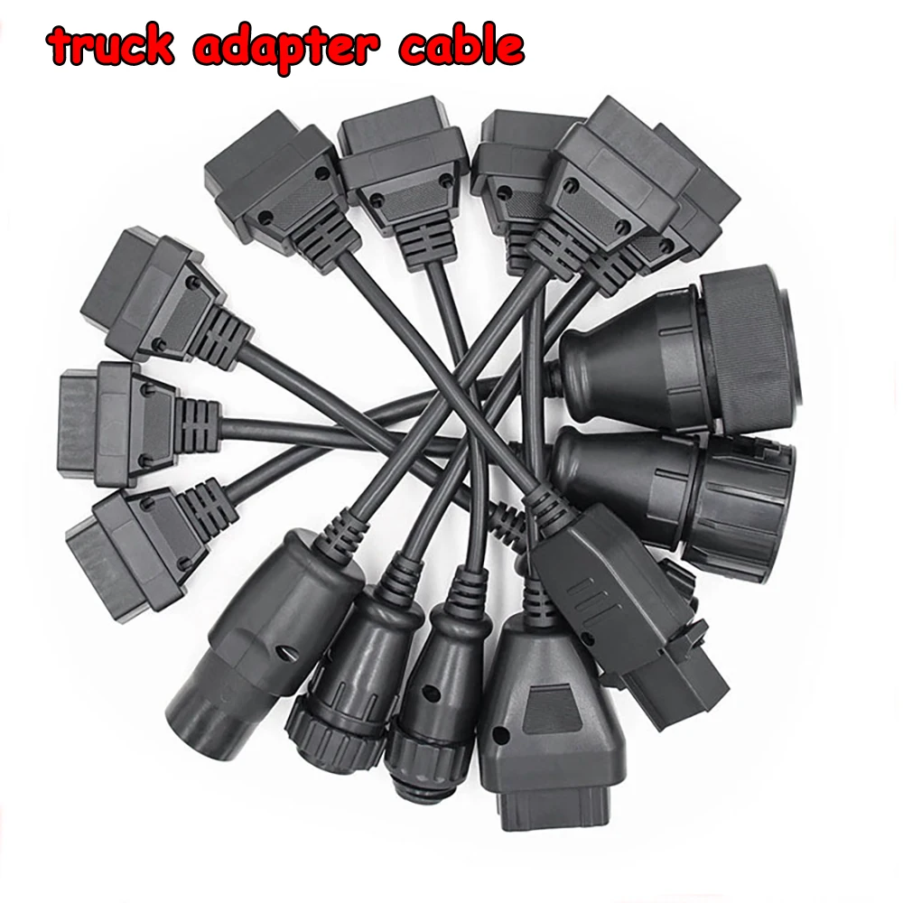 

Truck Cables 8 In 1 for TCS Cdp Pro Plus OBD2 Scan Tool OBDII Connect Extension Cable Convenient To Use Truck OBD2 Cable