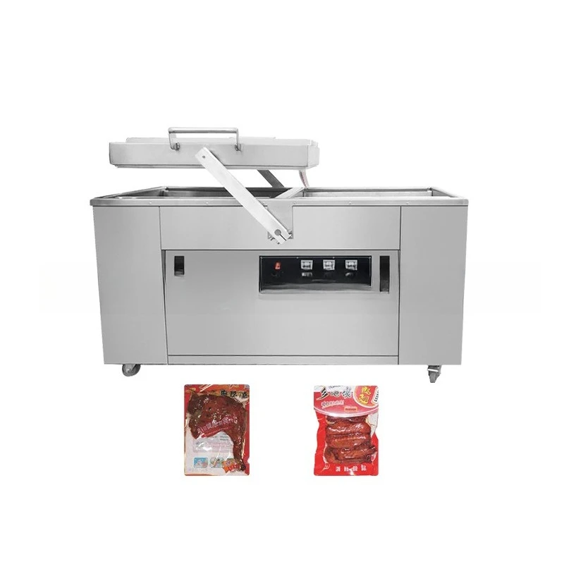 

Double-chamber vacuum packaging machine, fully automatic wet and dry dual-use business opportunities