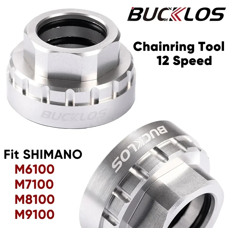 

BUCKLOS Bicycle Crank Tool Bicycle Direct Mount Chainwheel Tool Durable Chainring Remover Lock Ring Adapter for M8100 M9100