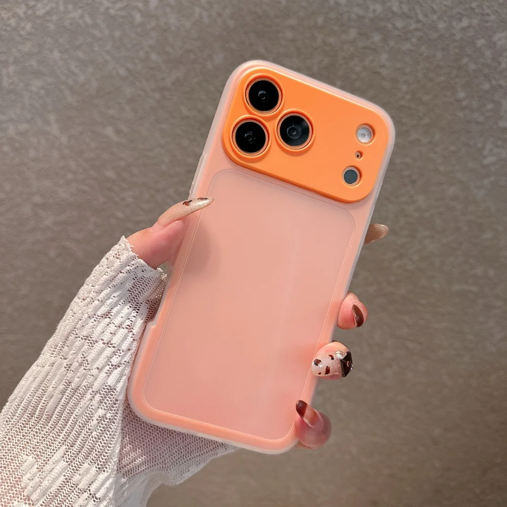 2 في 1 لون الحلوى تغيير جراب هاتف على الفور آيفون الهواء 16 15 14 13 17 برو ماكس متجمد للصدمات إطار كامل غطاء وقائي #3