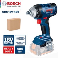 Bosch Impact Wrench GDS 18V-400 18V Brushless Lithium 400N.m High Torque Rechargeable Electric Wrench Cordless Power Tools