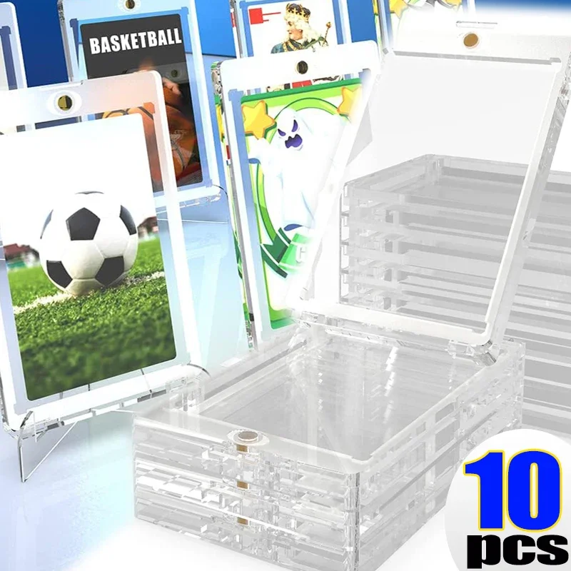Tarjetero magnético para tarjetas comerciales, funda protectora para tarjetas de béisbol, 35PT, 10/1 piezas