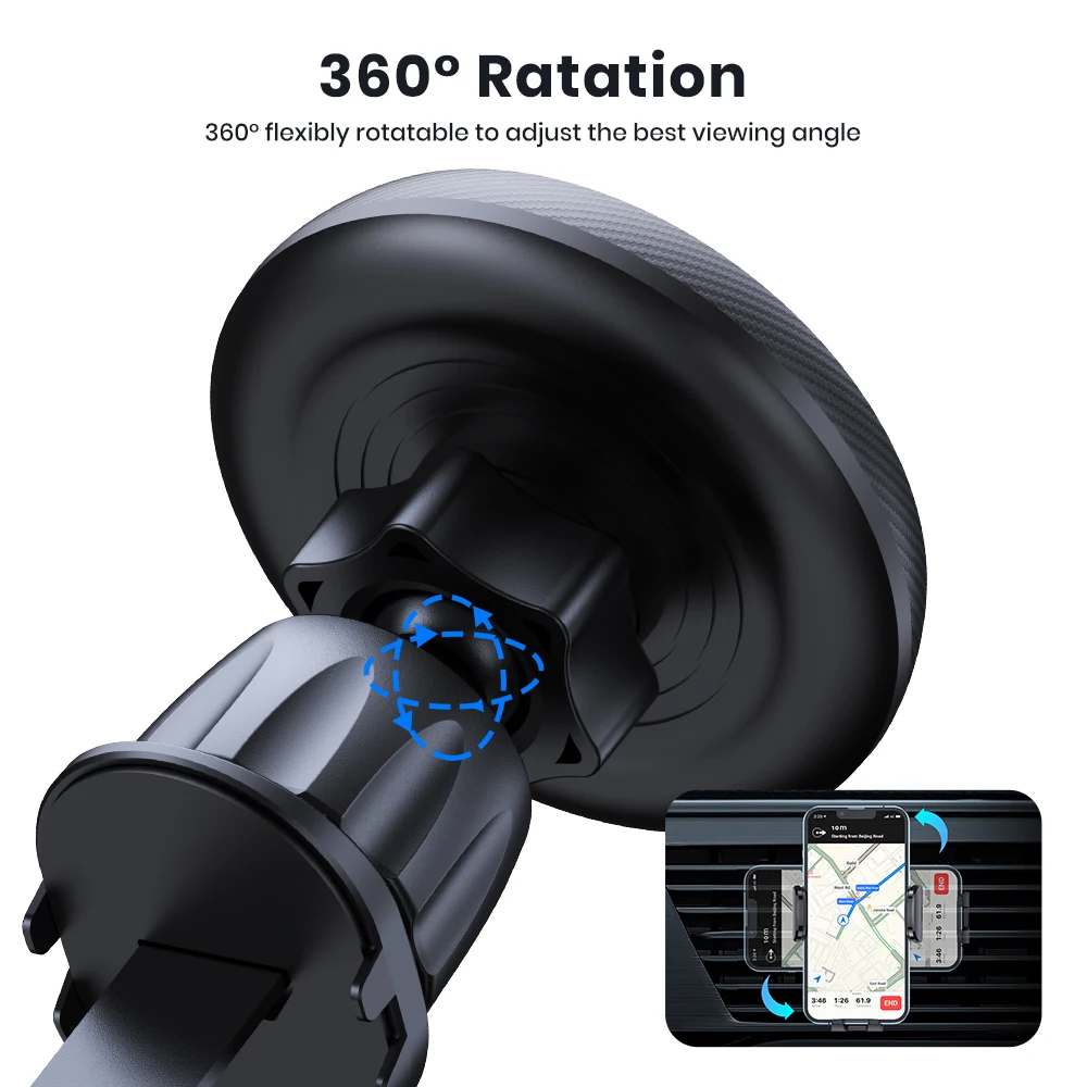 TOPK Starker Magnetischer Auto-Handyhalter Lüftungshalterung mit Verlängerungsarm Auto-GPS-Ständer für iPhone 15 14 13 12 Pro Max Macsafe – Detail 8