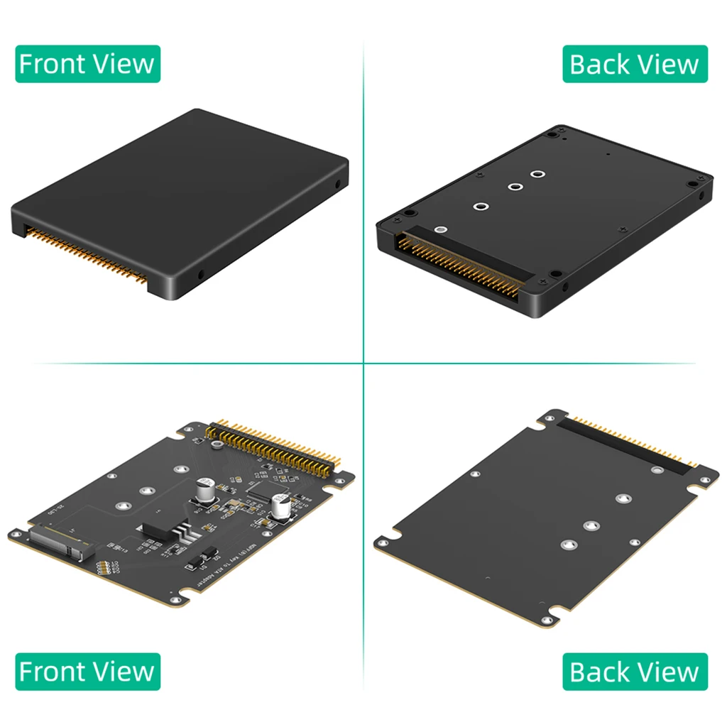 M.2 SATA SSD auf 2,5 Zoll 44-Pin IDE-Adapter für ältere Laptop-PCs, zum Austausch alter IDE-Festplatten, passend für 2230 2242 2260 2280 B-Key SSDs – Detail 2