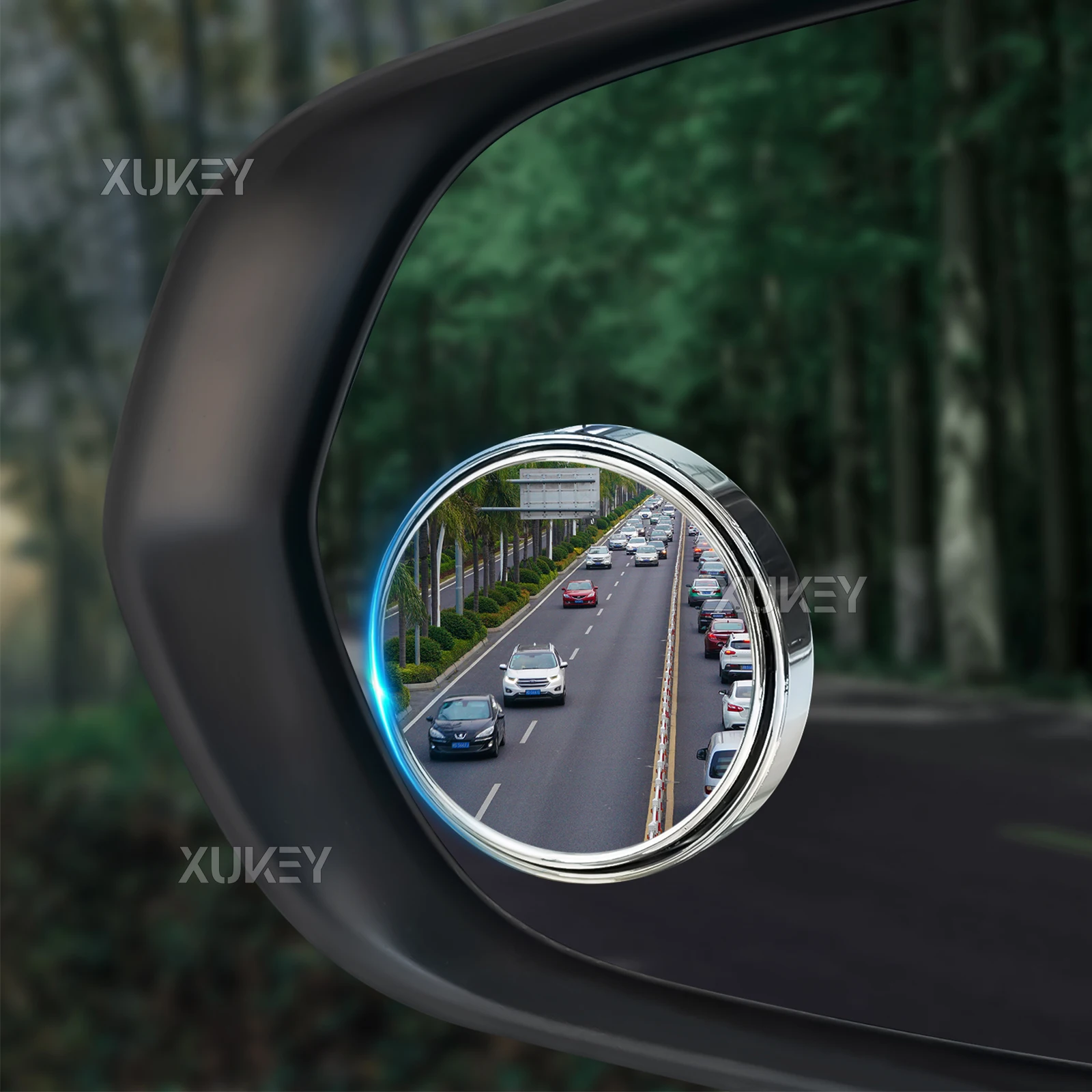 2X Blind Spot Mirrors Car Rear View Wide View Angle Mirror Round HD Glass Convex Adjustable for Cars SUV Trucks 2