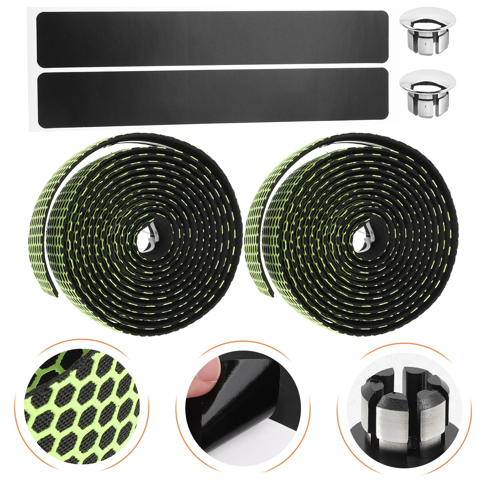 

1Set Road Bike Handle Wrap Anti-Skid Protective Handlebar Tape Wear-Resistant Comfortable Bicycle Grips Cover Handle Belt