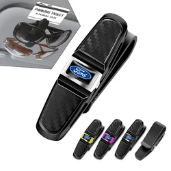 Car Sun Visor Clip 360 Rotation Sunglasses Ticket Card Clamp For Ford Ford Focus Fiesta Puma Ranger Kuga MK7 MAX F150 Mondeo