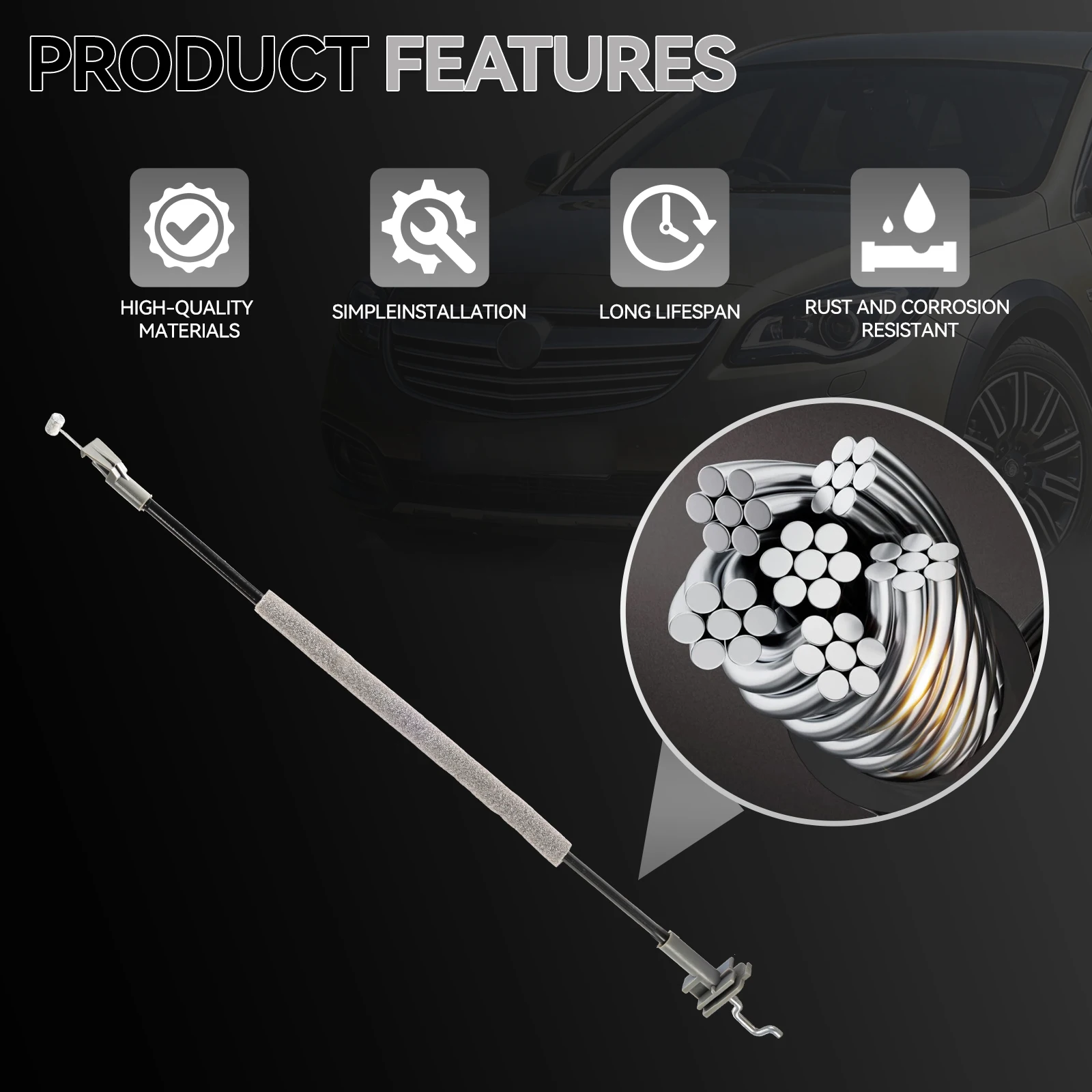 Front Door Lock Release Cable For Vauxhall Vectra C Signum 2002 2003 2004 2005 2006 2007 2008 13231174 Car Replace Accessories