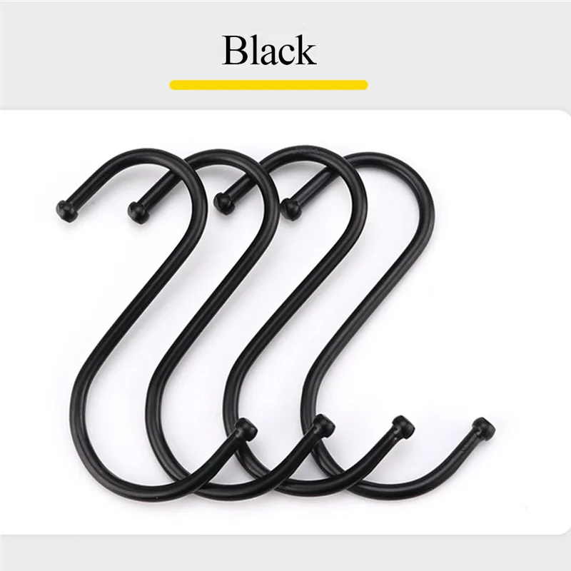 5/10pcs S-Shape Hook Stainless Steel Clothes Bags Towels Hanging Rack Multi-function Kitchen Bedroom S Hooks Railing Hanger