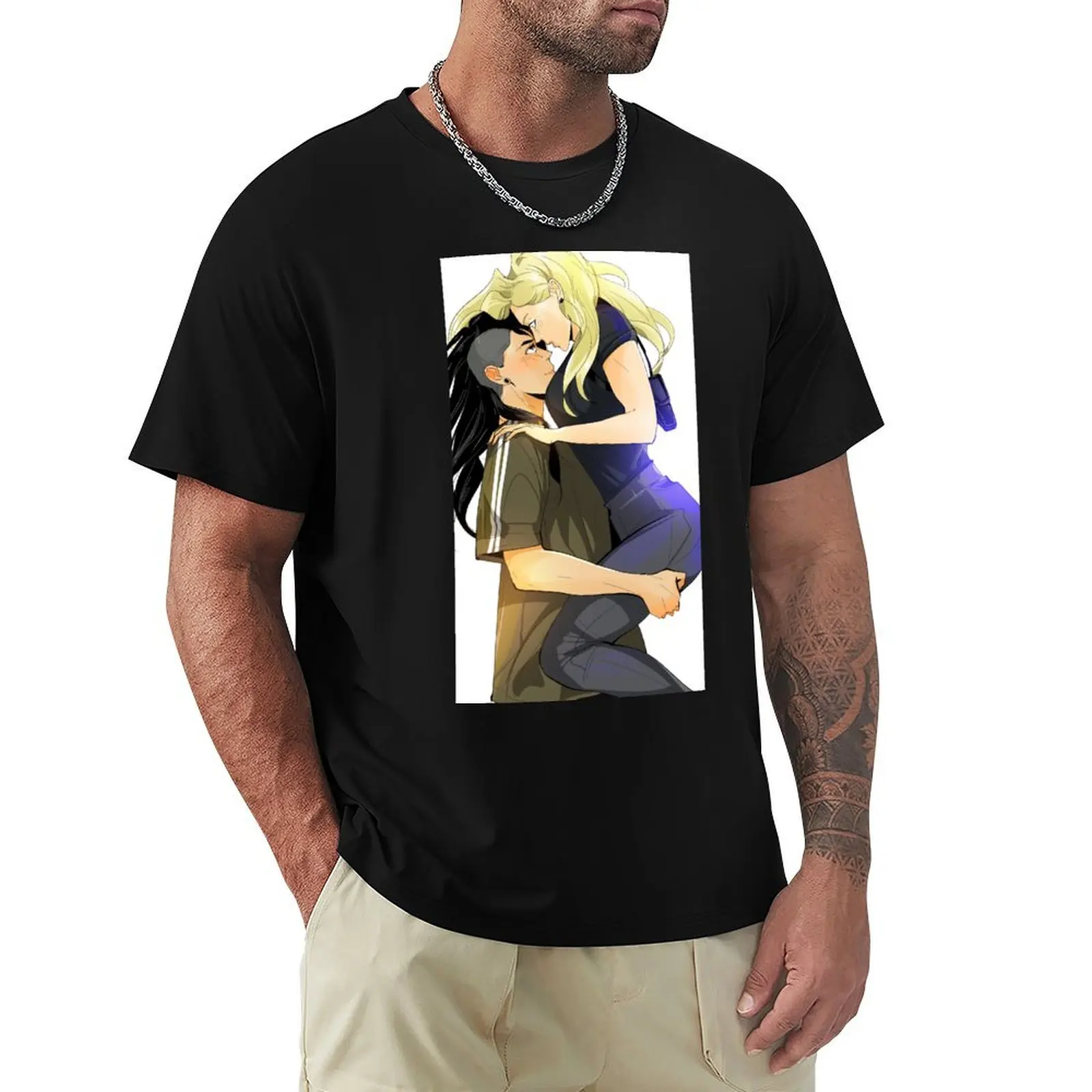 Mitsu and Celia Up Blindfold Mashersan T-Shirt Outdoor Sports Lightweight Tee