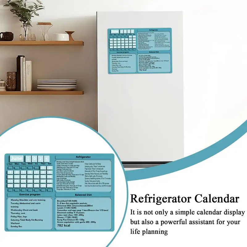 Magnet Calendar For Fridge Meal Planner For Kitchen Multipurpose Aesthetic Meal Planning Organizer For Kitchen Wall Home School