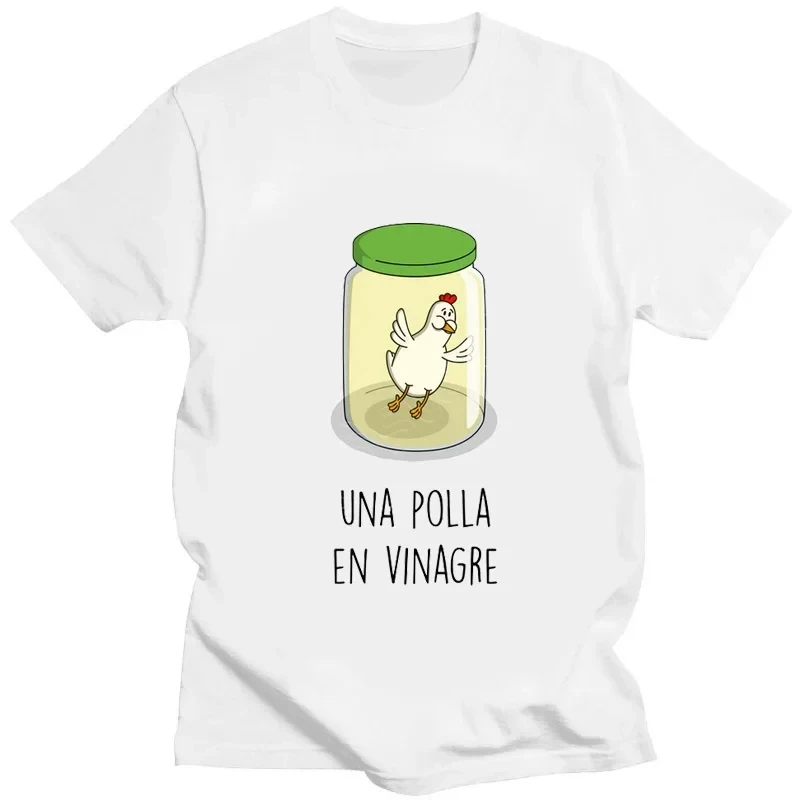 ME SUDA LA POLLA Cute Chicken Cartoon Print Tshirt Men Women Unisex Sports T Shirt Casual Cute Boys Girls T ShirtsTees