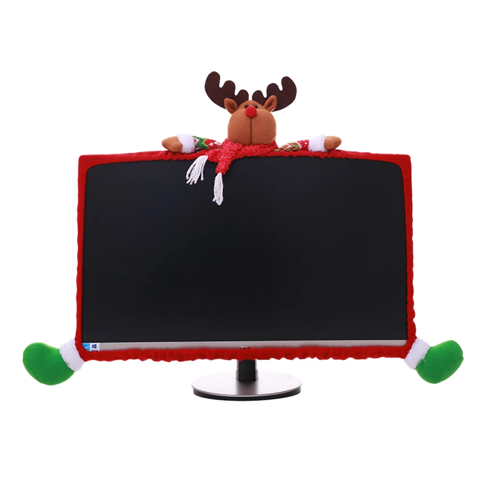 

25 -35inch Computer Protector Screen Cover Christmas Decoration Monitor Festival Ornament