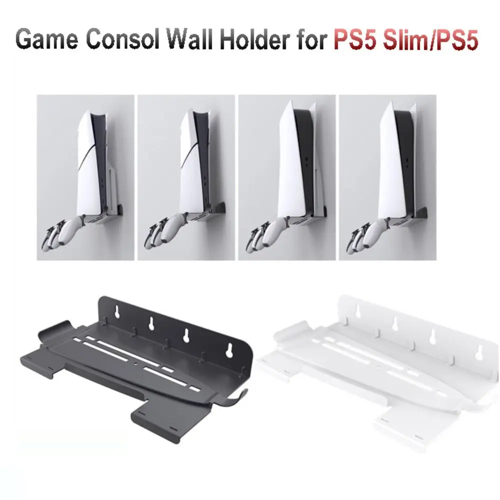 Wall Mount Bracket Game Consol Wall Holder Durable Convenient Space Saver Holder Precise Creative for PS5 Slim/PS5