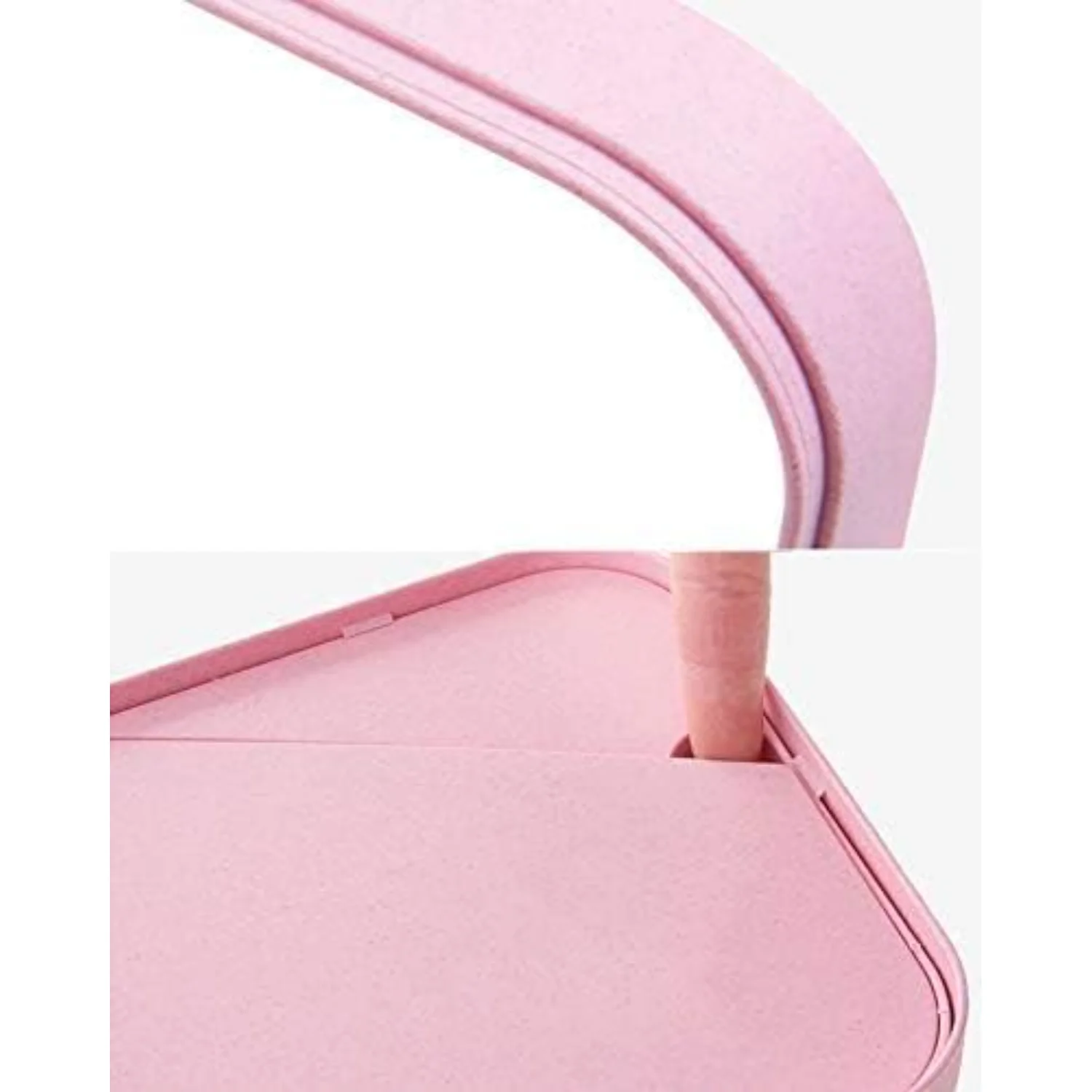 Desktop Foldable Makeup Mirror Simple Portable Princess Mirror Square Makeup Mirror for Women (White)