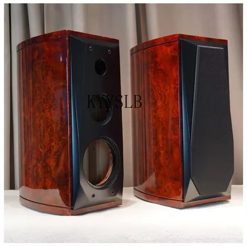 KYYSLB tablero de densidad 6,5 pulgadas 8 pulgadas cintura tambor árbol tumor chapa de madera altavoz curvo HiFi de tres vías pintura de piano