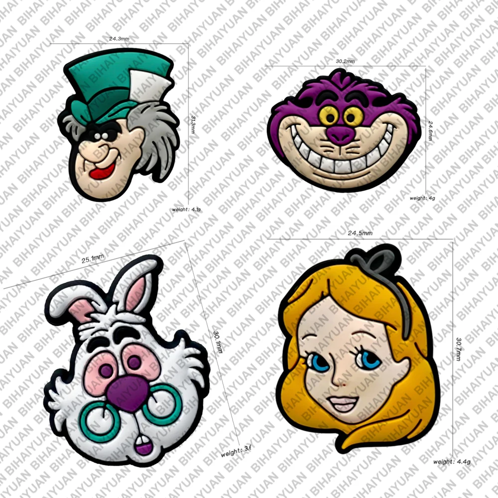 10 Stuks Alice In Het Wonderland Siliconen Kralen Food Grade Cartoon Tandjes Cheshire Kat Siliconen Losse Kralen Voor Pen Sleutelhanger