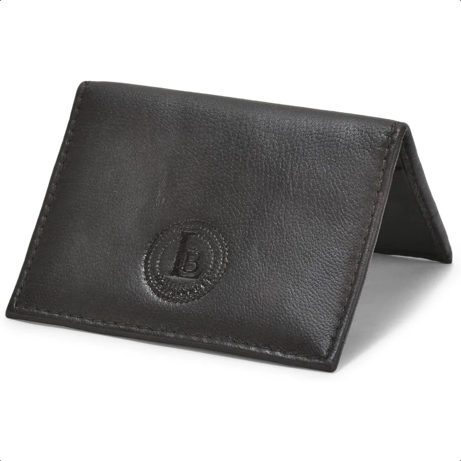 

Leather Genuine Leather Small Slim Bifold Wallet Credit Debit ID Card Holder Compact Stylish with Clear ID Windows Gift for Men