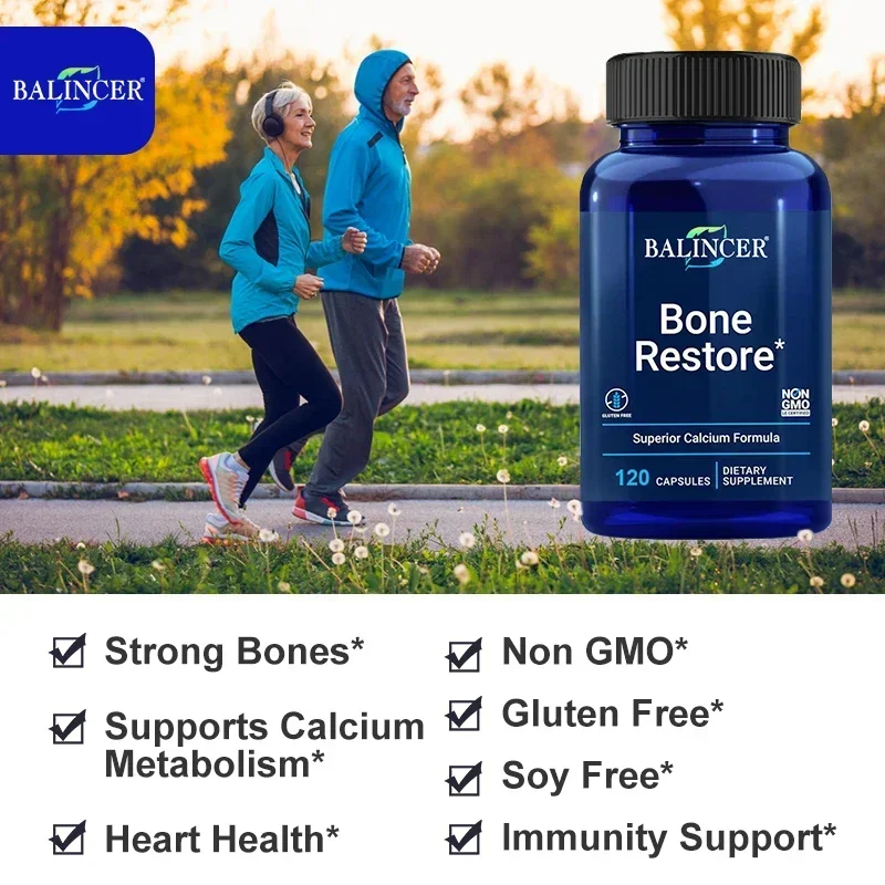 Helps Maintain Healthy Bone Density – Calcium, Vitamin D3, Magnesium, Zinc, Boron and Other Minerals That Support Bone Health