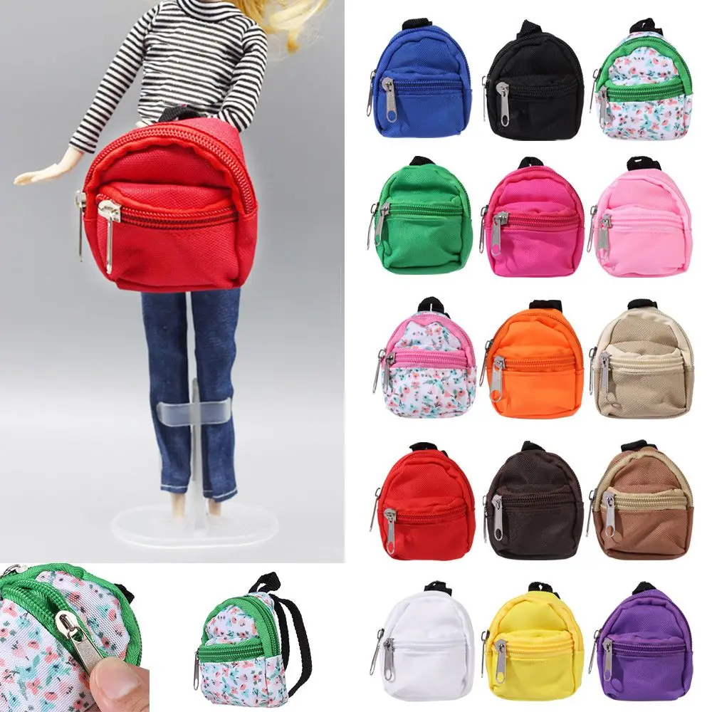 Doll Backpacks Doll Bags Mini Zipper Doll Backpacks Cute School Bags Doll Accessories Toy Supplies for Doll Play